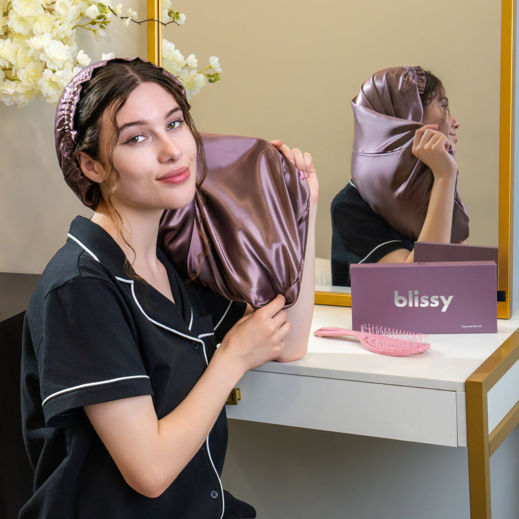 Blissy Cascade Bonnet - Plum