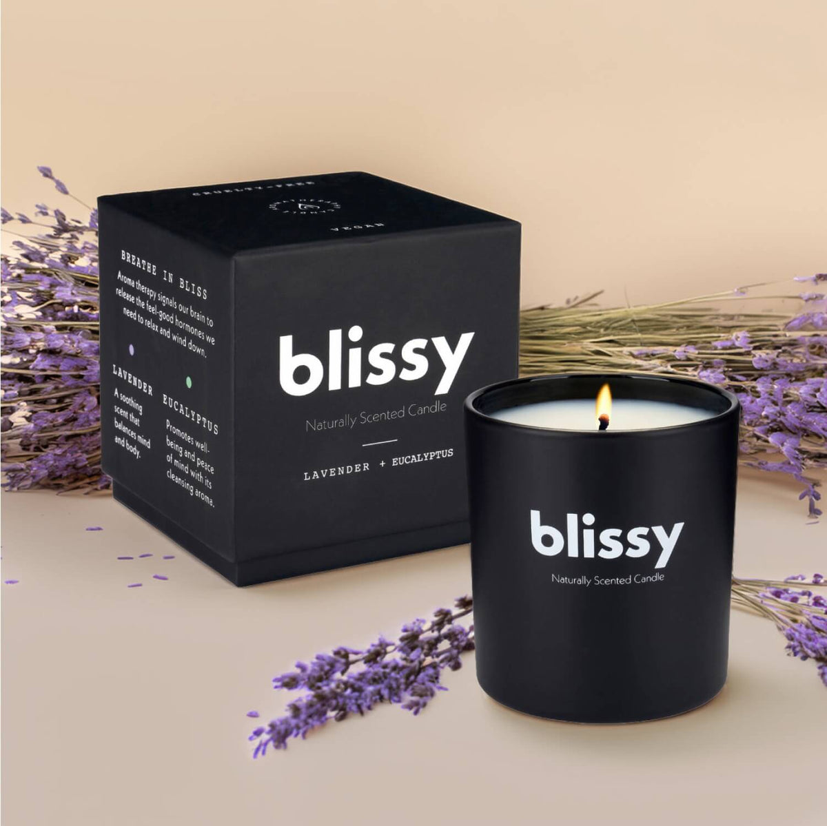 Blissy Candle - Lavender & Eucalyptus