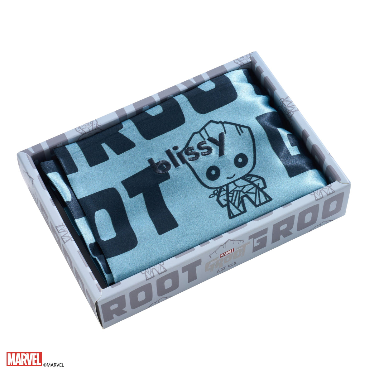 Pillowcase - Marvel? - Blue Groot Letter Print - Queen